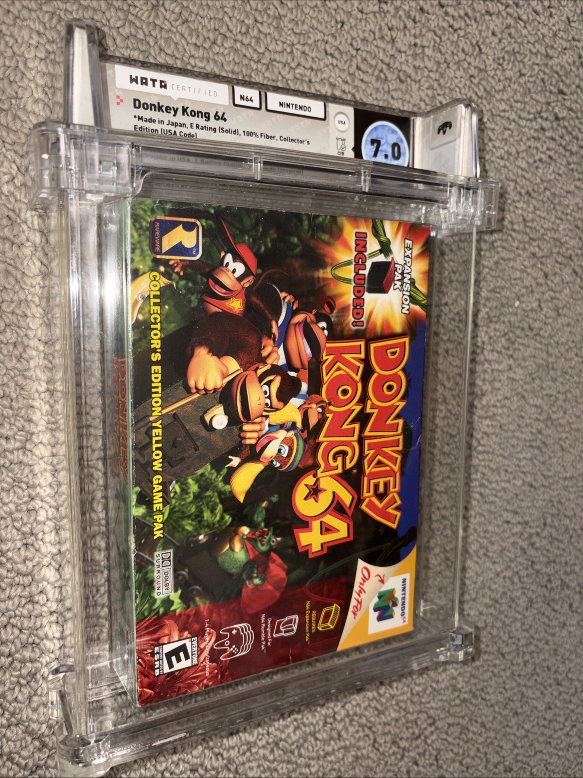 Donkey Kong 64 Collector’s Edition -Nintendo 64 WATA 7.0 – Graded CIB Video Game