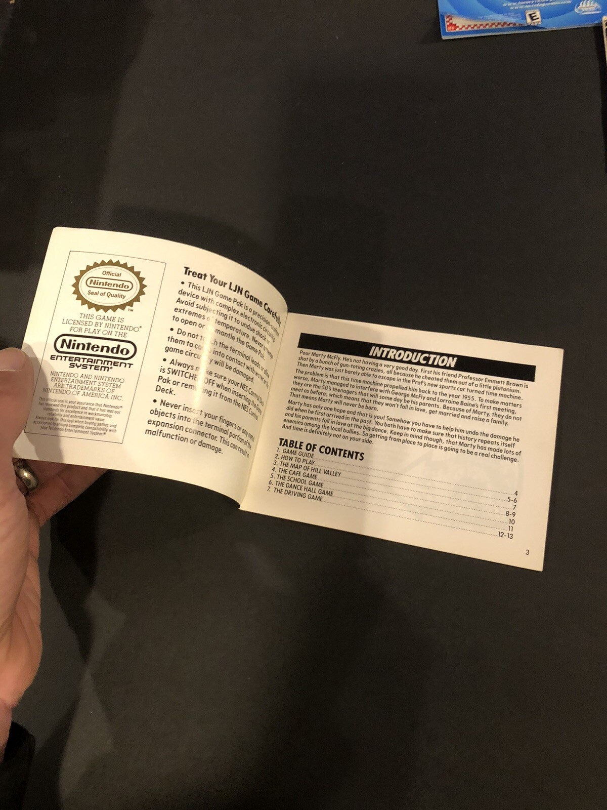 back to the future Nes Manual