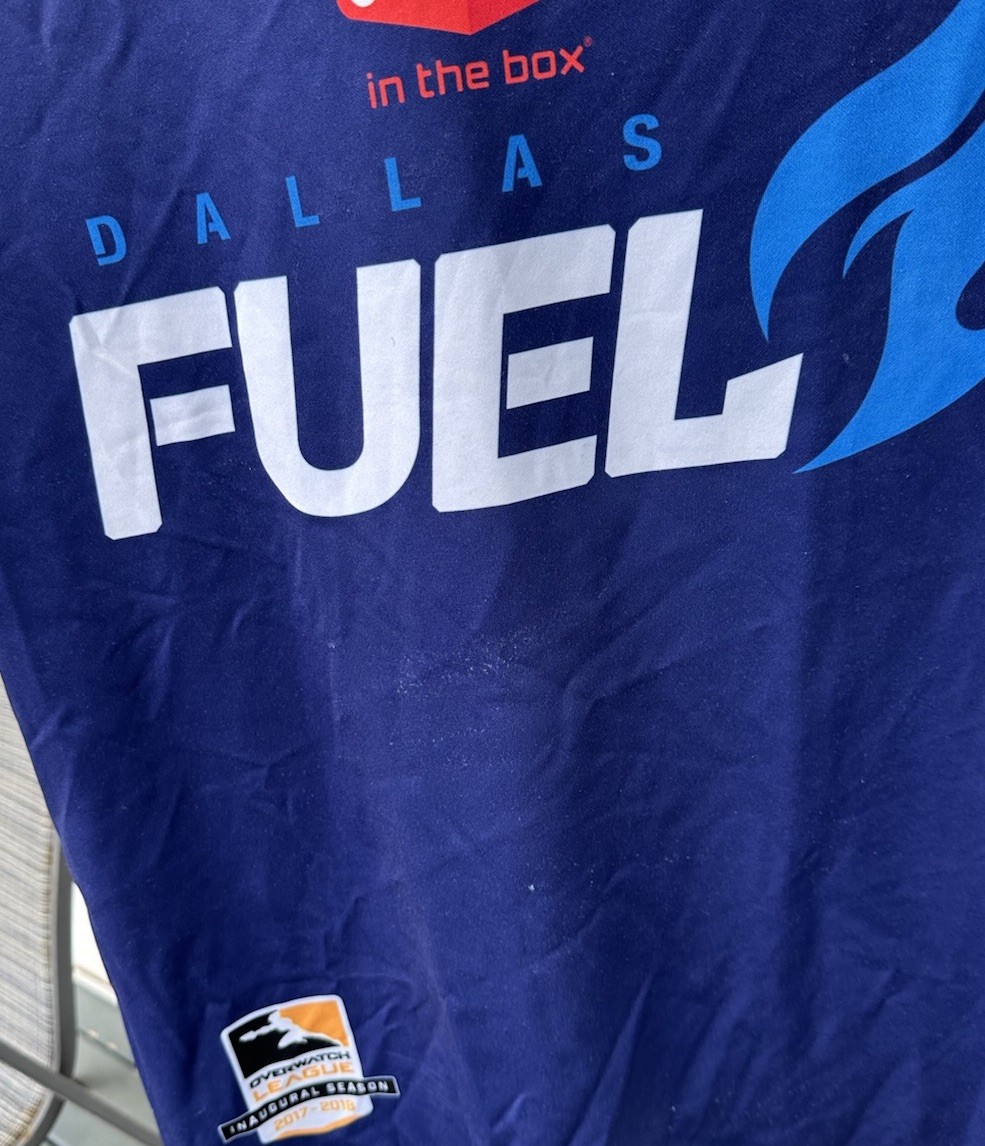 2017-18 Overwatch League XQC Dallas Fuel Jersey Large Inaugural Gamer Rare USA