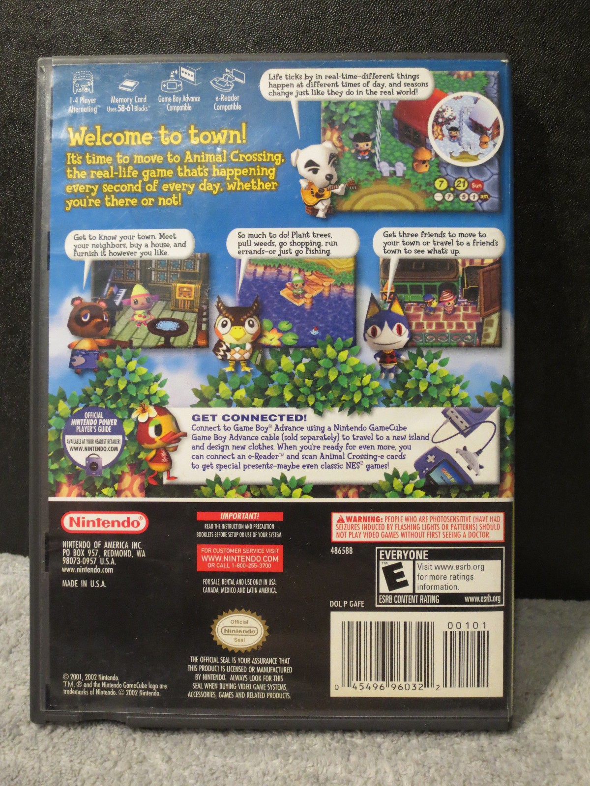 Animal Crossing GameCube Case, Insert, Manual & Memory Card Only – No Game