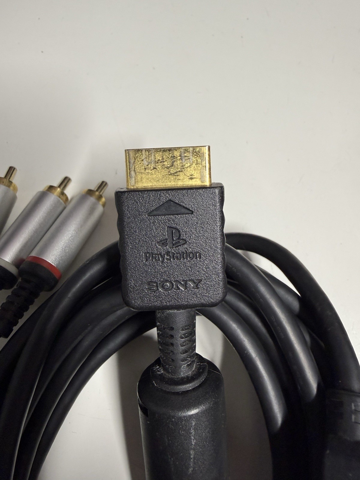 OEM Genuine Sony Playstation 2 3 HD YPbPr Component AV Cable PS2 & PS3 Gold Tip