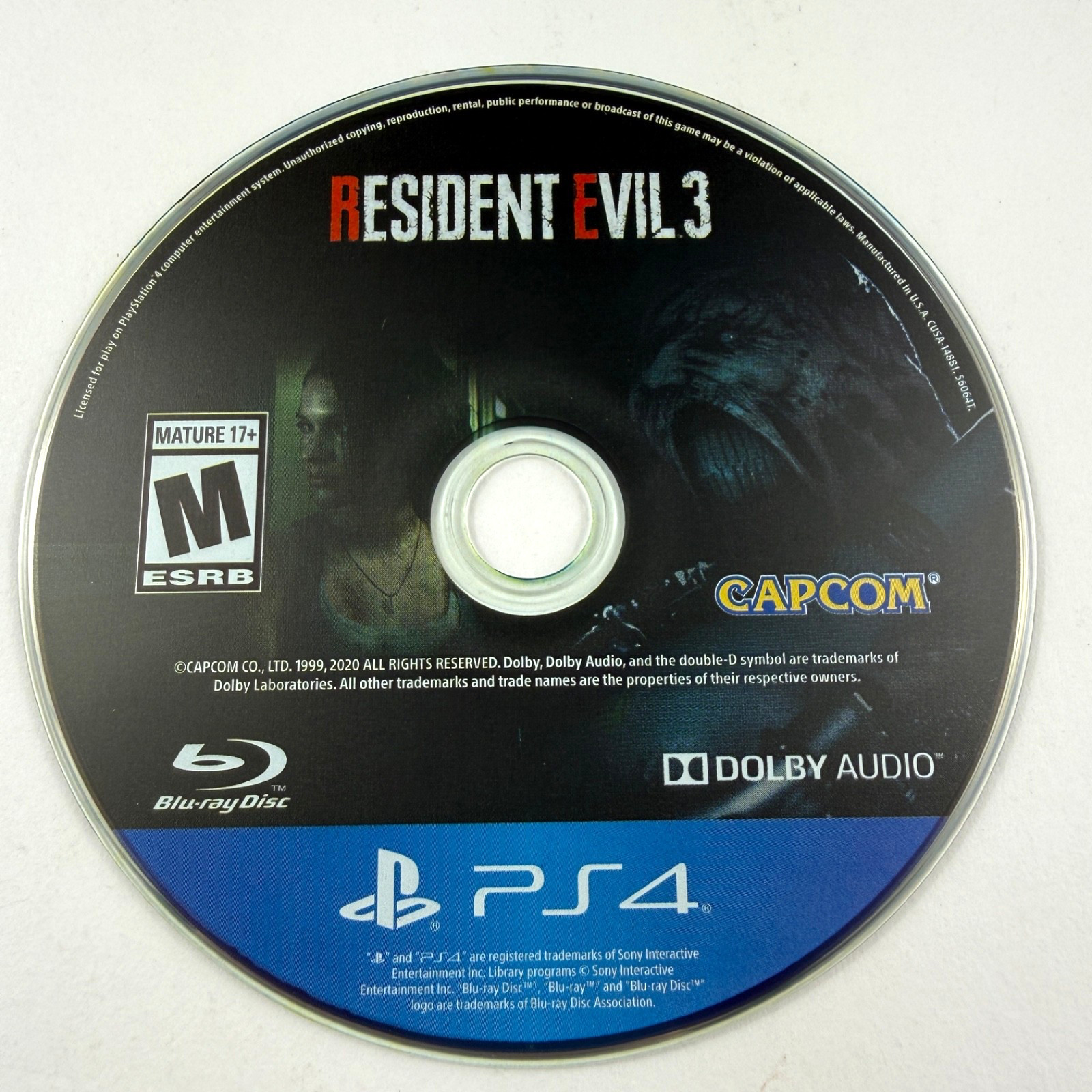 Resident Evil 3 Remake Game for Sony PlayStation 4 PS4 Good Works Free Shipping!