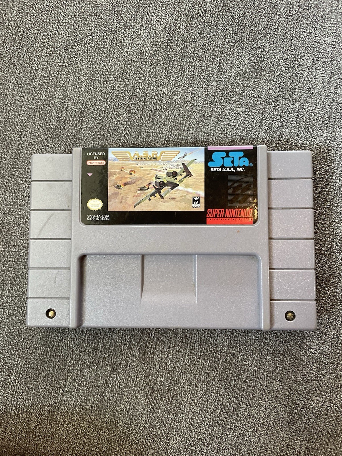 A.S.P. Air Strike Patrol Nintendo SNES Game
