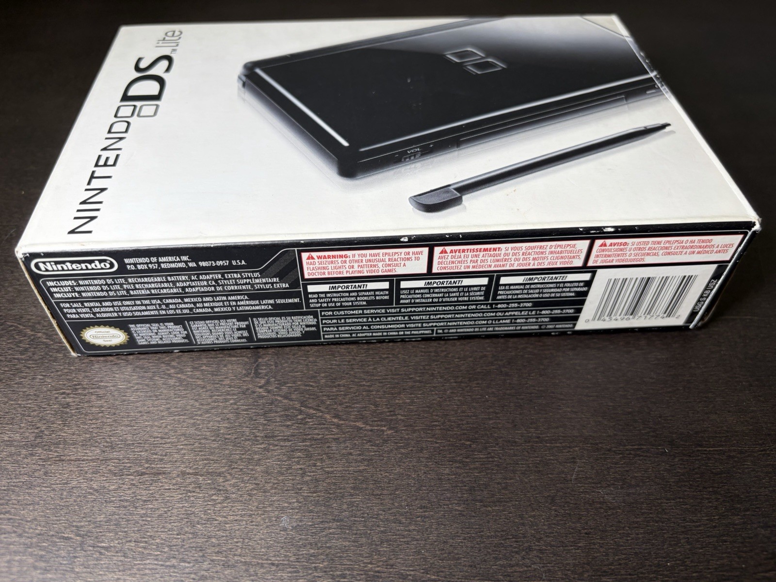 Nintendo DS Lite Handheld System Onyx Black Excellent System