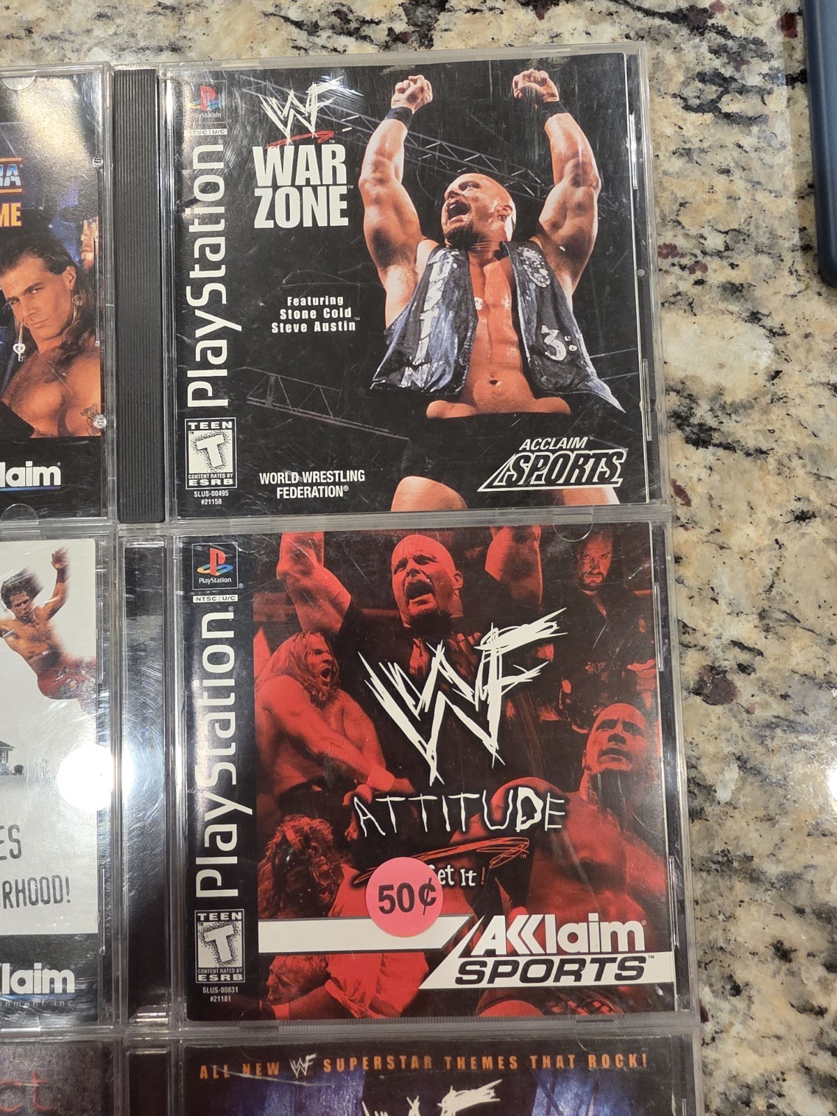 PlayStation WWF WrestleMania The Arcade Game War Zone Forceable Entry CD Used