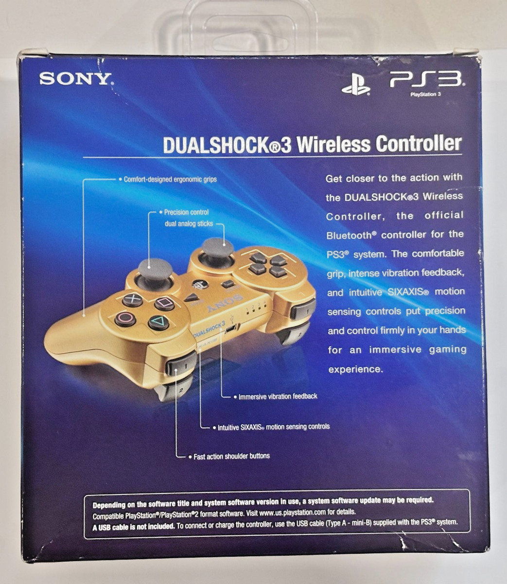 Sony PS3 OEM DualShock 3 (99070) Controller – Gold – NEW In Box!