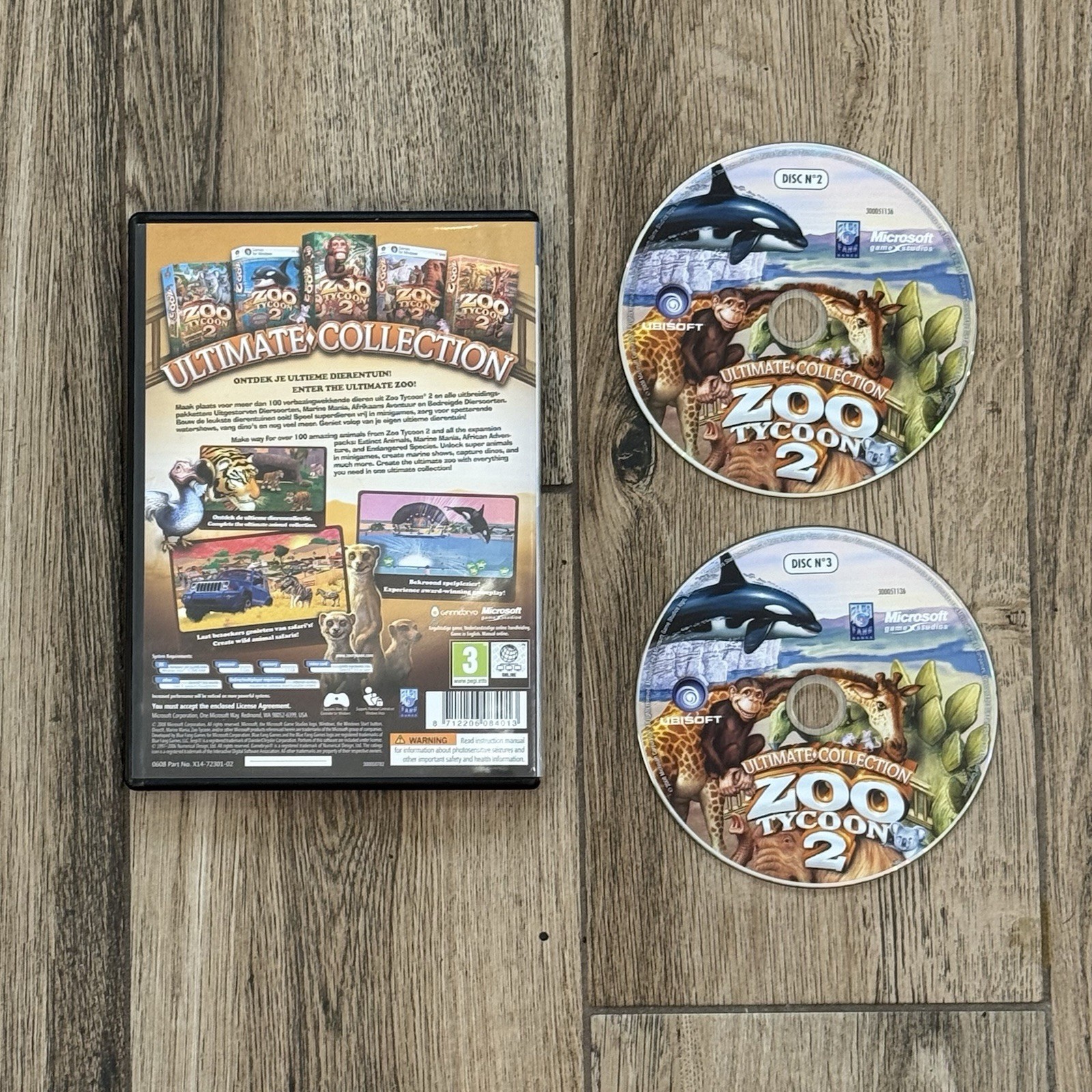 Zoo Tycoon 2 – Ultimate Collection (PC, 2008) Missing Disc 1 – ONLY DISCS 2 & 3
