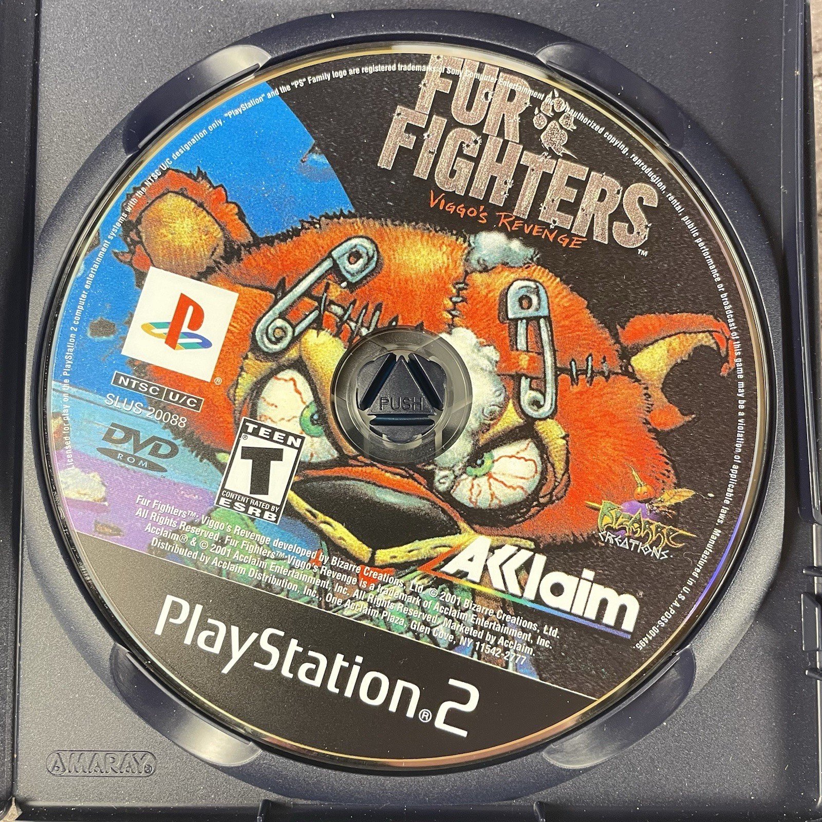 PS2 3 Games CIB Black Label w/ Reg Cards: Fur Fighters, State Emergency, Poker