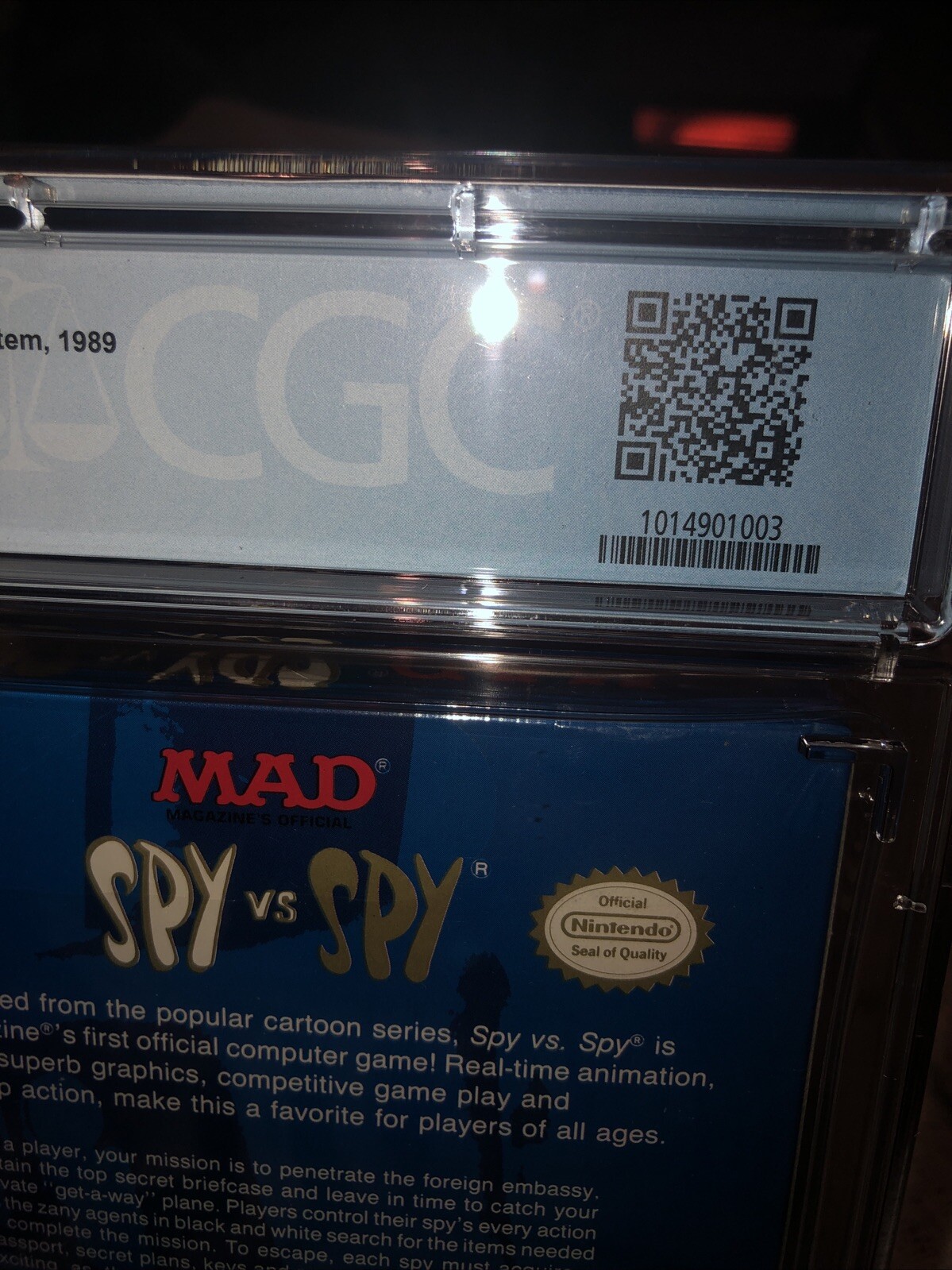 Nintendo NES Spy vs Spy Factory Sealed CGC 7.5 B Graded Game 1988 Oval 1st Print