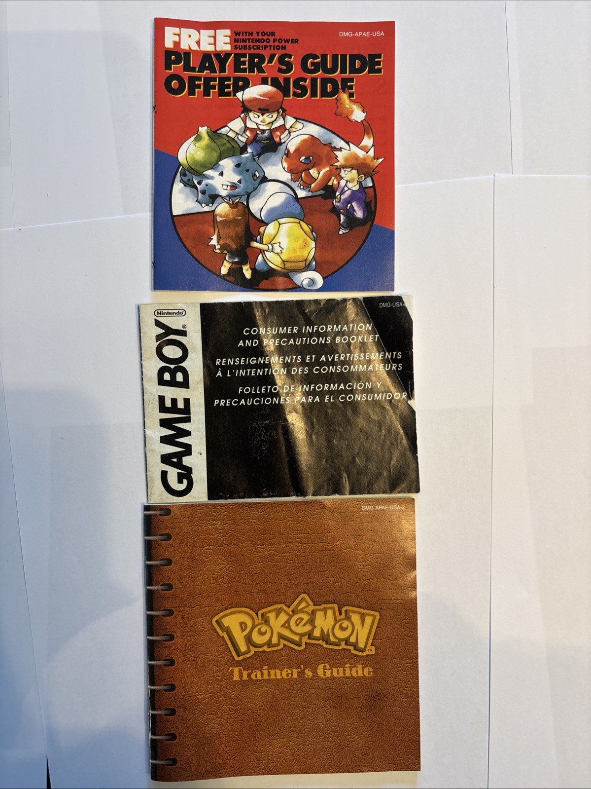 Pokemon RED BLUE YELLOW Authentic Complete in Box CIB Nintendo GAMEBOY