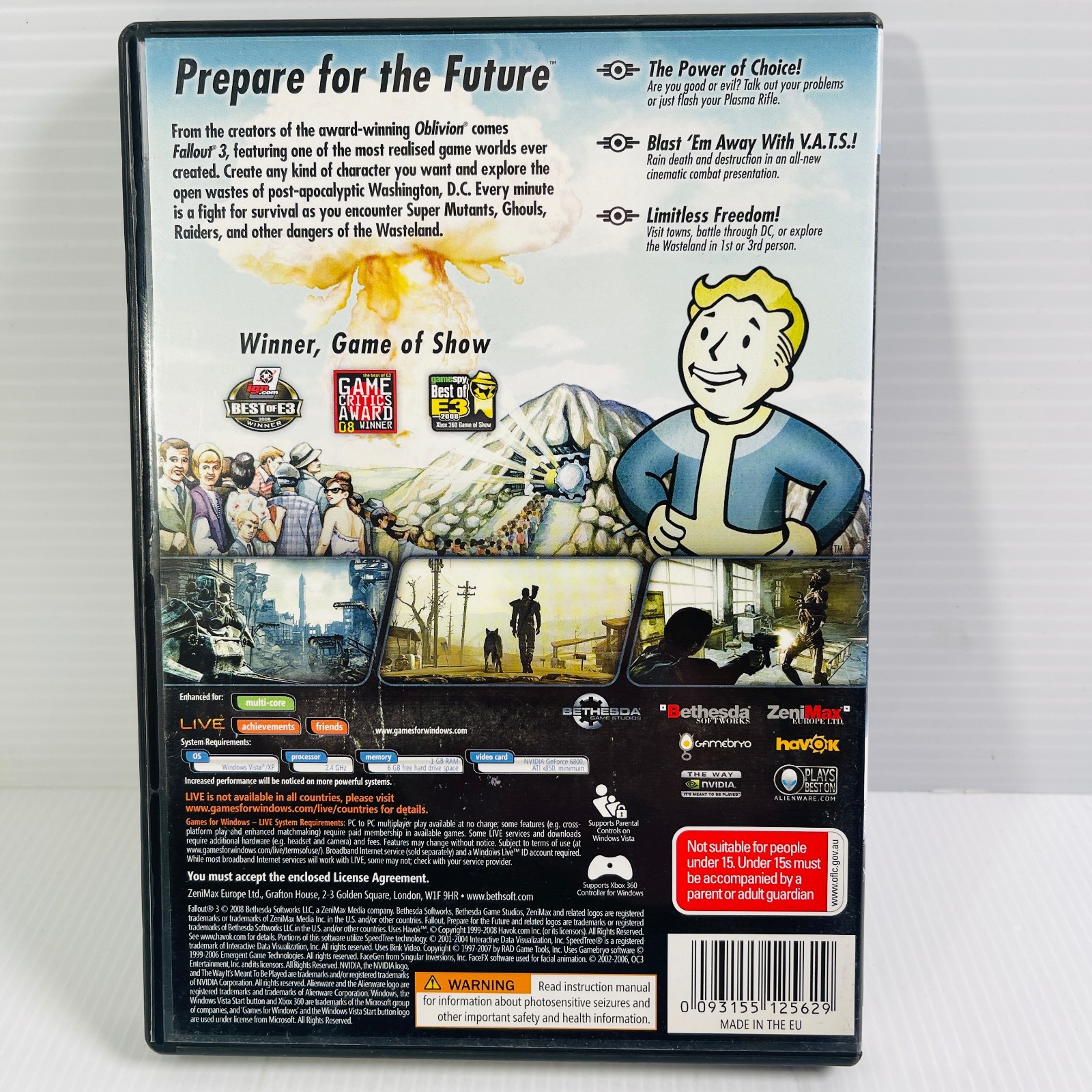 Fallout 3 Game PC DVD Windows MA15+ 2009