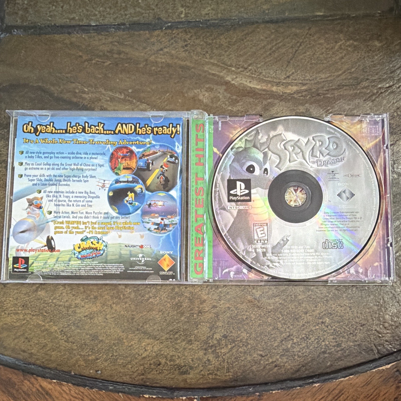 Spyro the Dragon Greatest Hits E-Everyone Sony PlayStation 1998