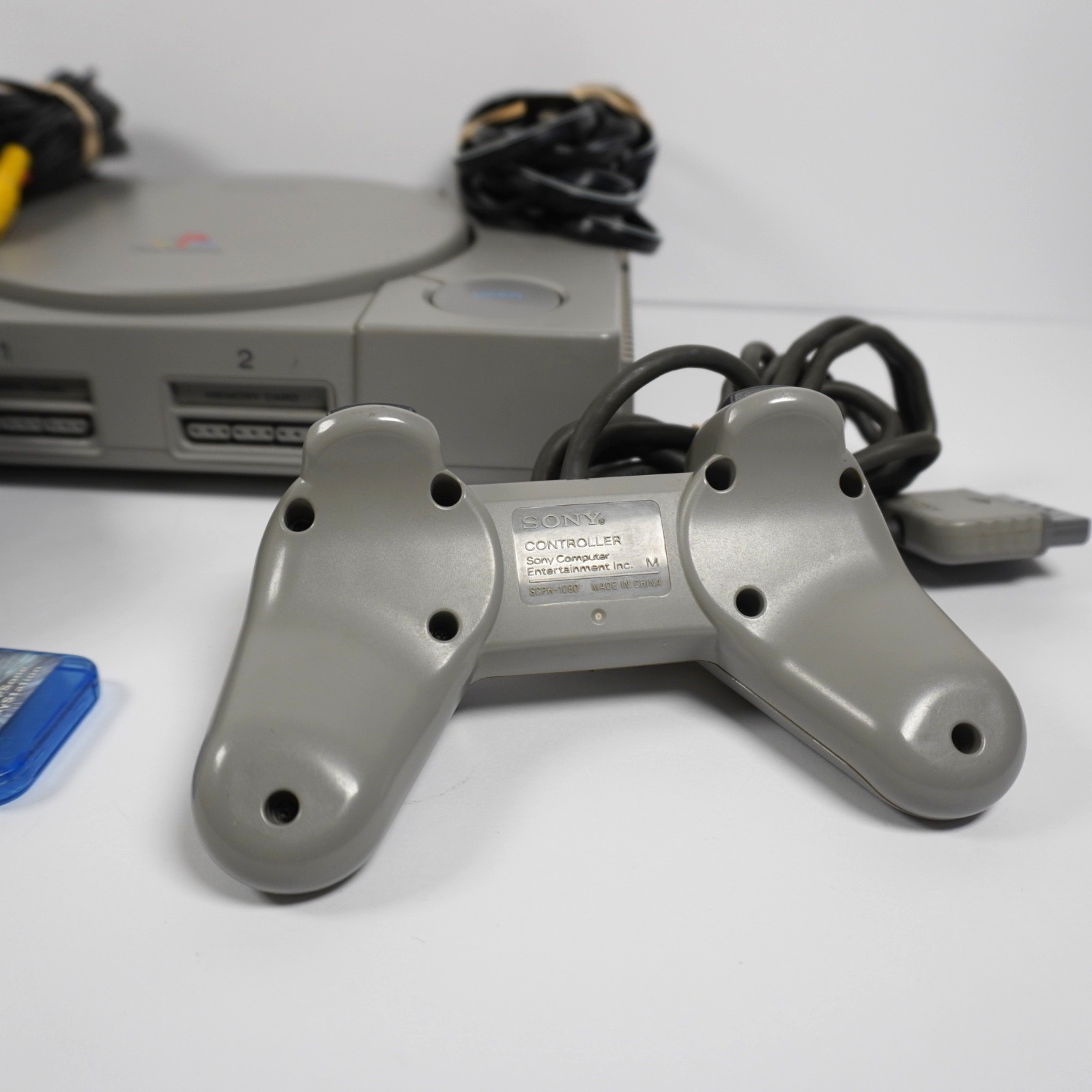 Sony PlayStation 1 PS1 SCPH-5501 – W/ 2 Controllers, Cords, & Memory Card