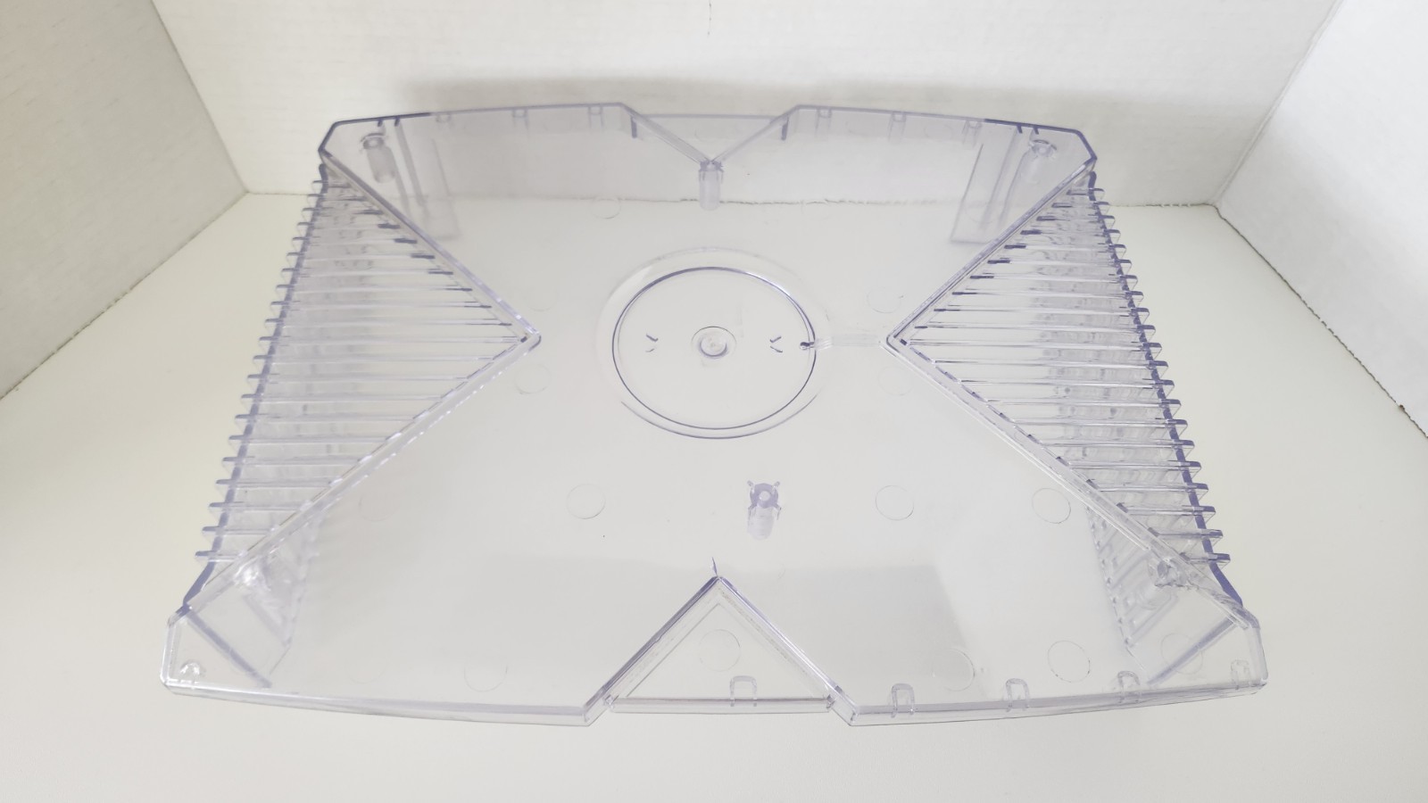 Original Xbox Clear Plastic Ghost Case Lid Upper Shell Read
