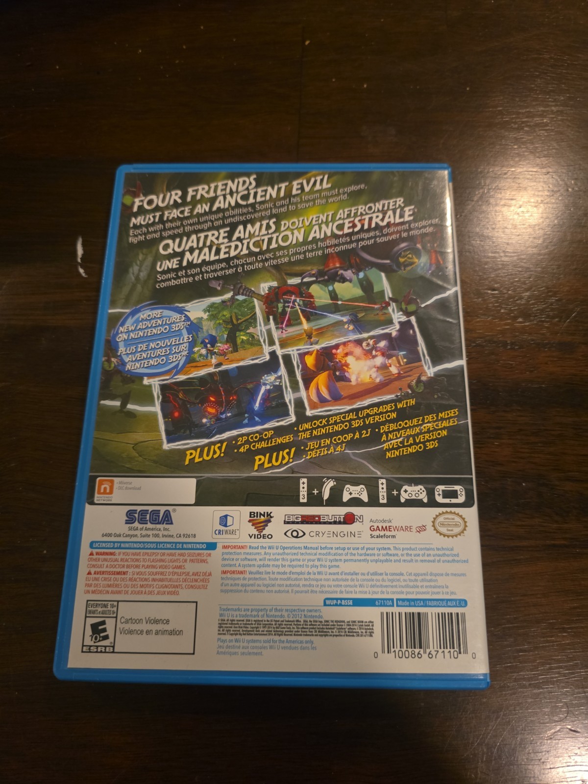 Sonic Boom: Rise of Lyric – Nintendo Wii U CIB
