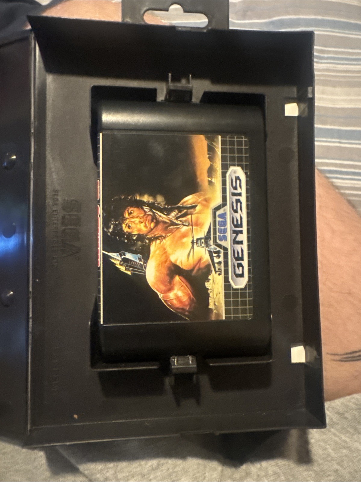 Rambo III Complete in Box for Sega Genesis. Authentic. Cleaned/Tested. Mint!