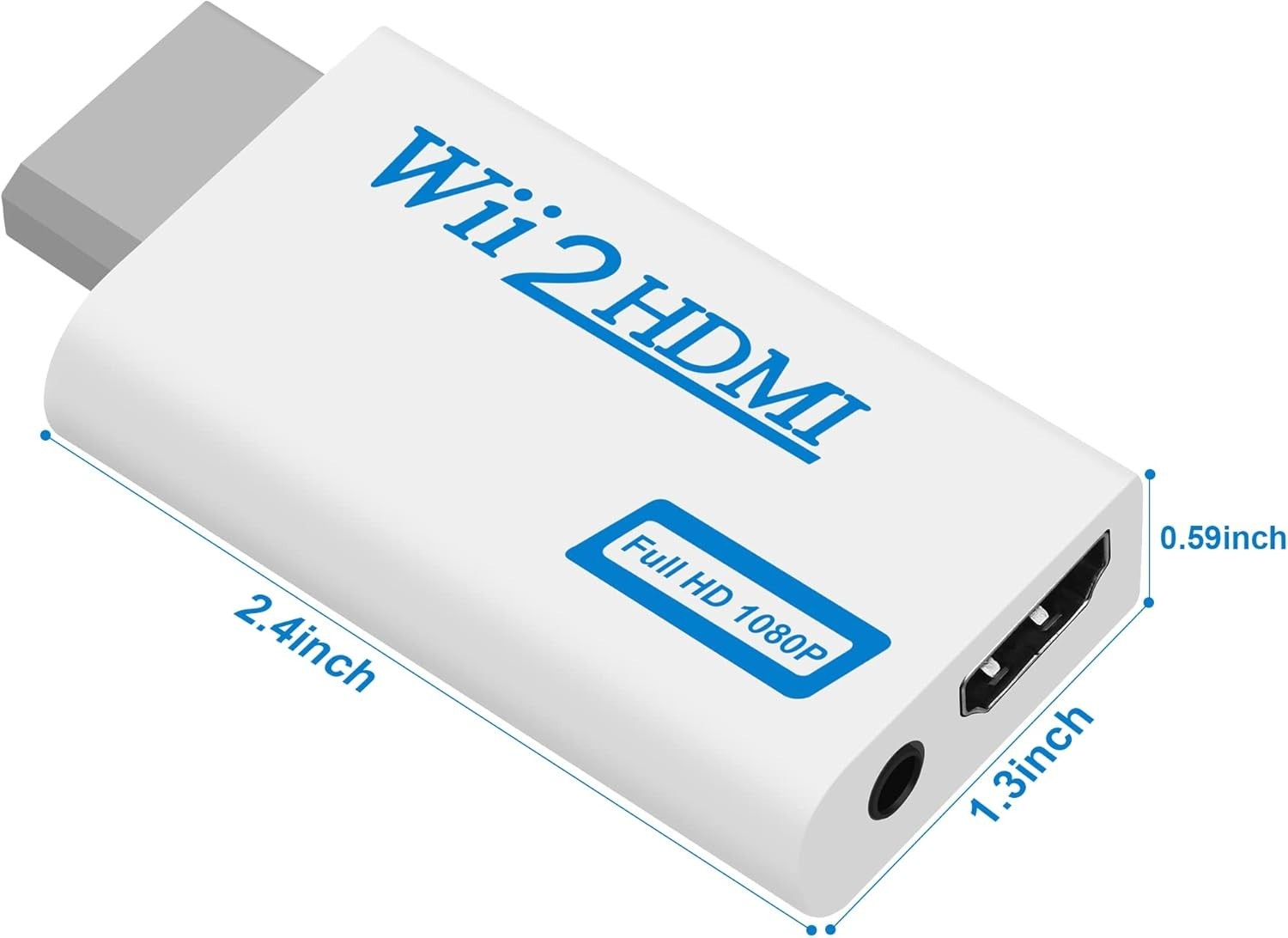 Easy Plug-and-Play Wii to HDMI Adapter – Connect to HDTV or Monitor With Audio