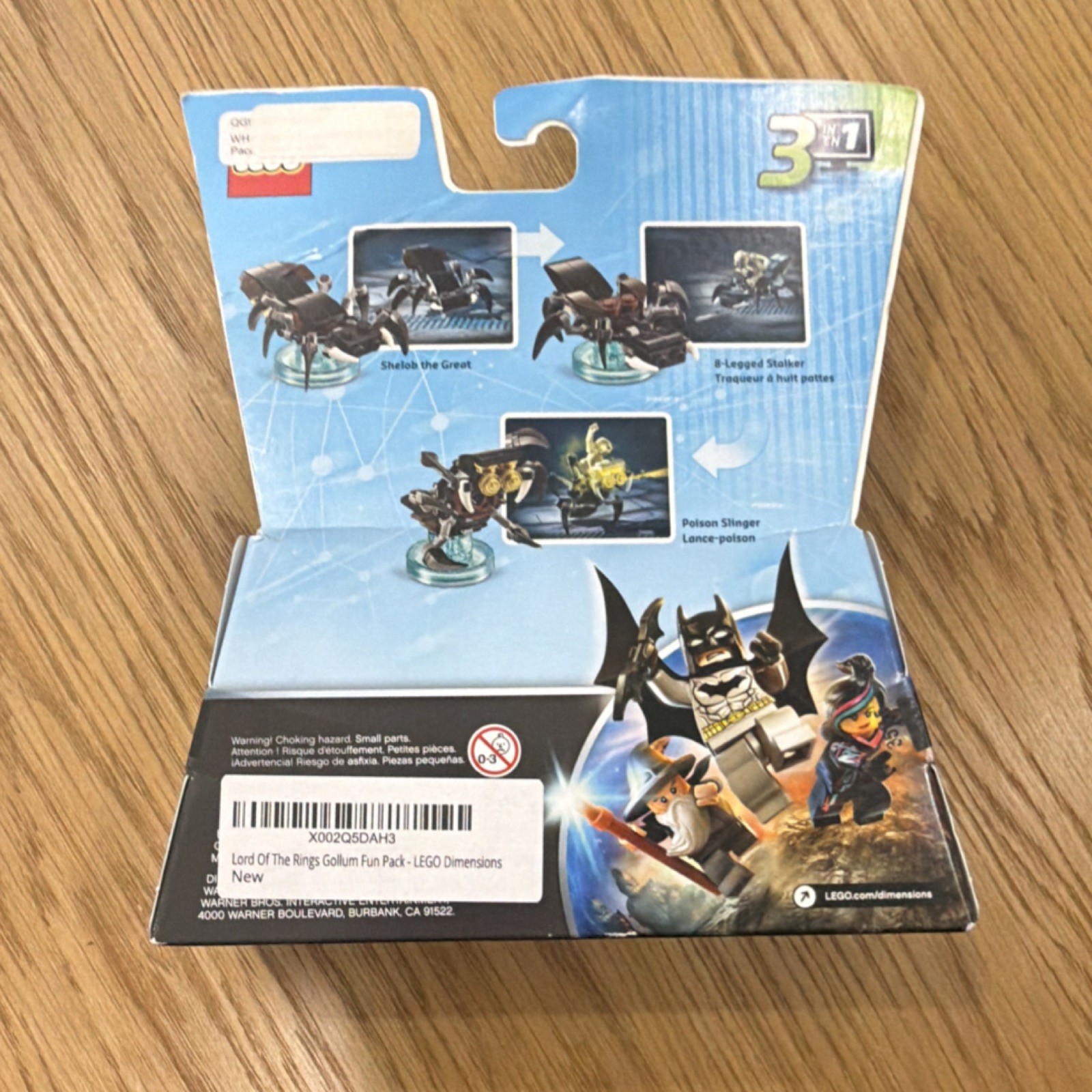 LEGO Dimensions Lord of the Rings Gollum Shelob Fun Pack 71218 Interchangeable