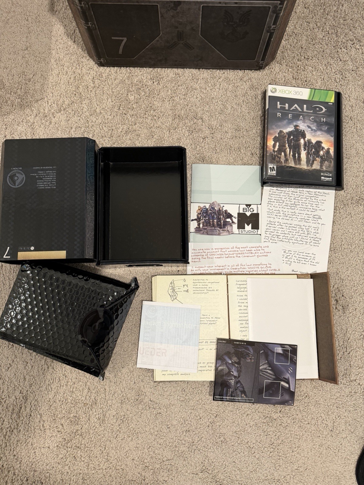Xbox 360 Halo Reach Noble Team Legendary Limited Edition Statue W/Game & Box