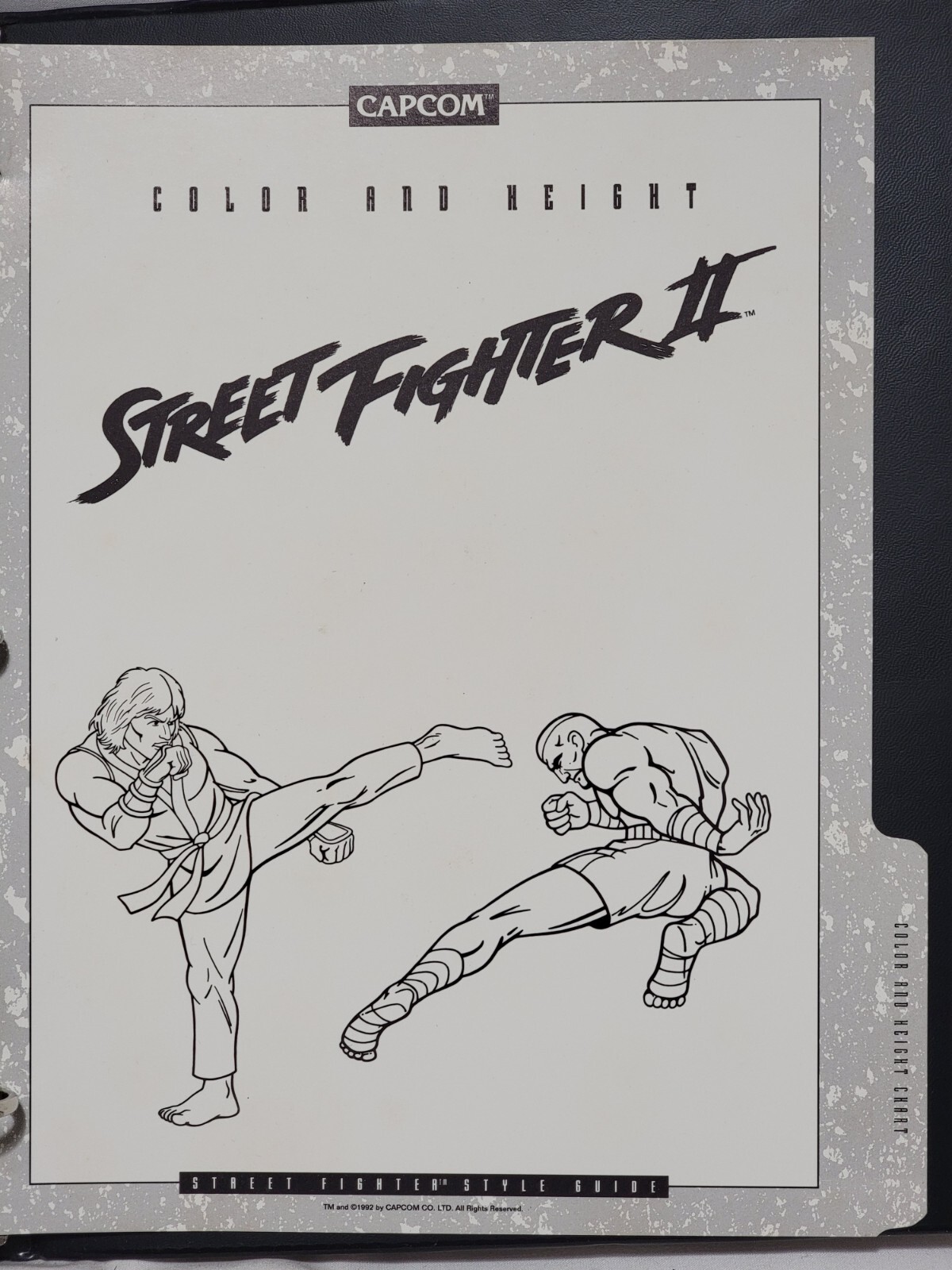 Street Fighter II Capcom Style Guide 1992 Video Game Product Development Info