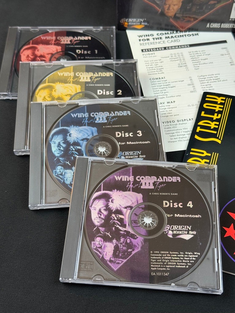 Wing Commander III: Heart of the Tiger ~ Macintosh 1995 ~ all discs with manual