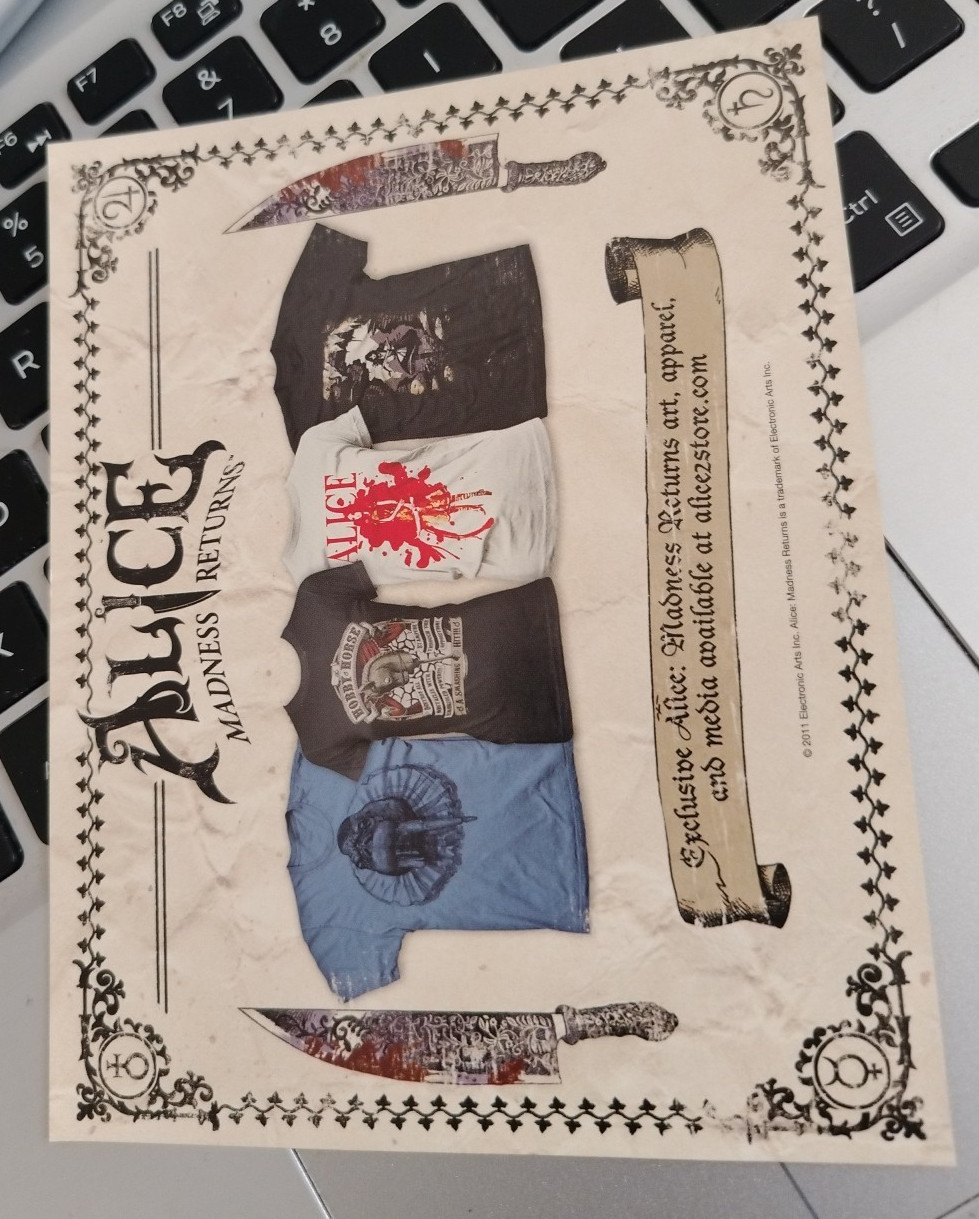 Alice Madness Returns INSERT ONLY for PlayStation 3 PS3 DLC (not working) – READ