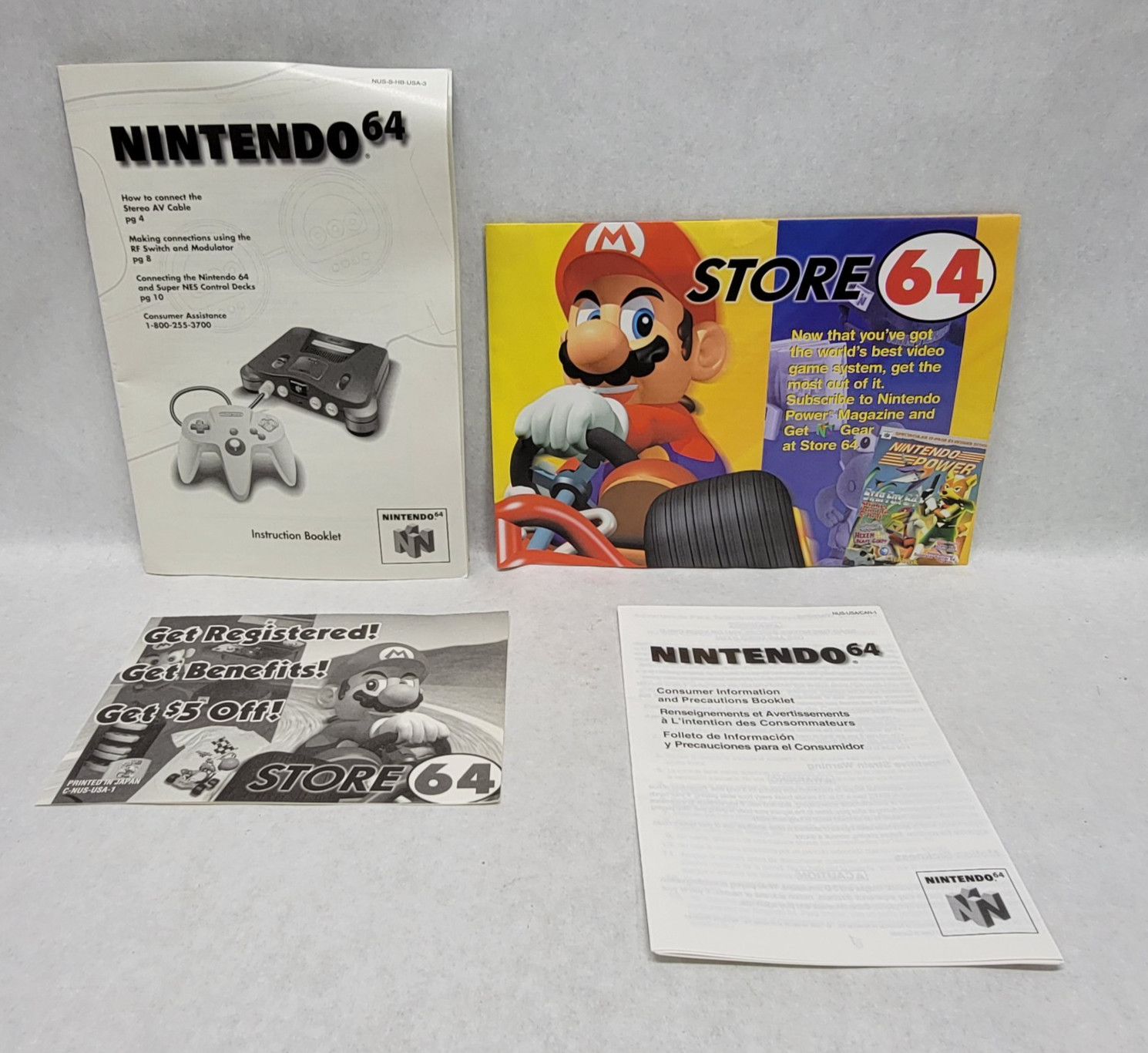Nintendo 64 w/ Atomic Purple Extra Controller Complete in Box w/ Manuals & Foam