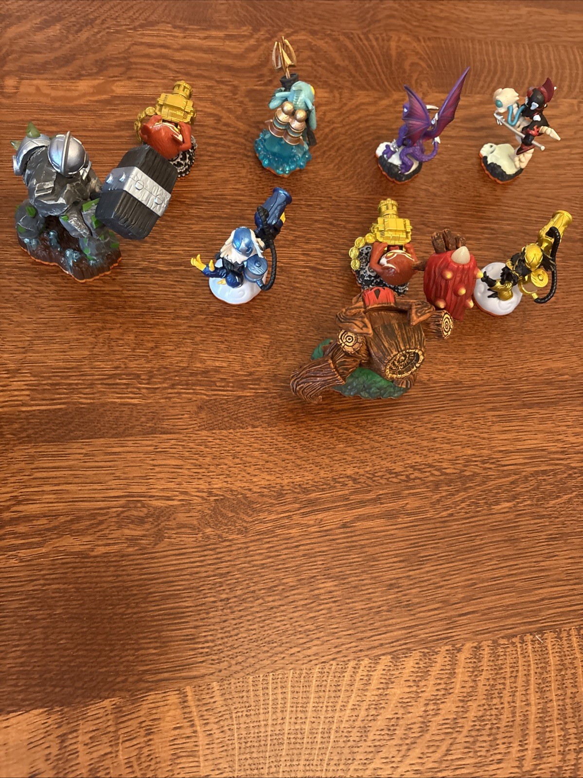 Skylanders Giants Figure Lot Orange Base Tree Rex Crusher JetVac + Card