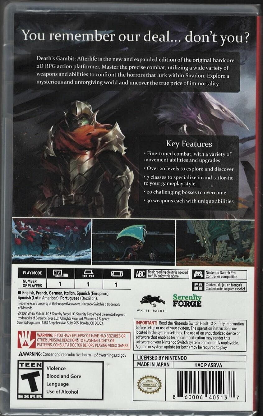 Death”s Gambit: Afterlife – Definitive Edition NSW (Brand New Factory Sealed US