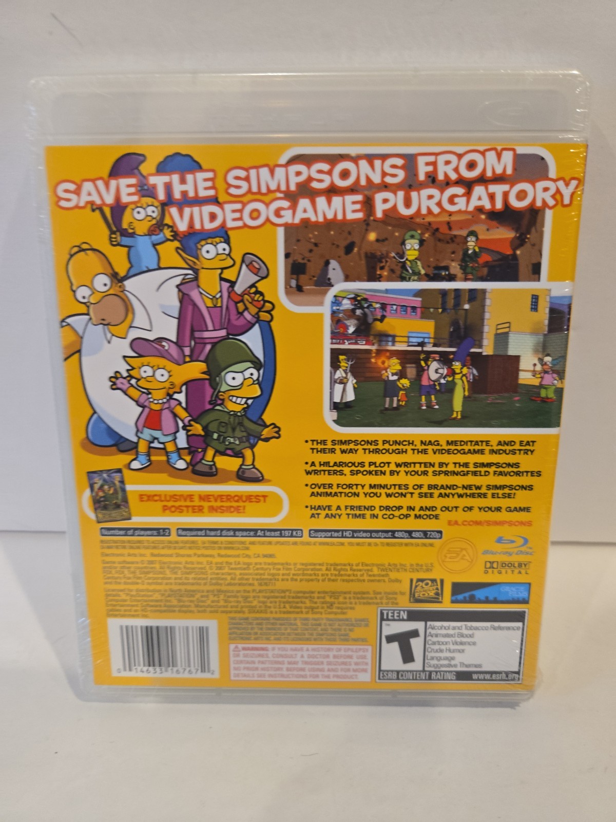 The Simpsons Game with Poster PlayStation 3 PS3 Brand New Factory Sealed