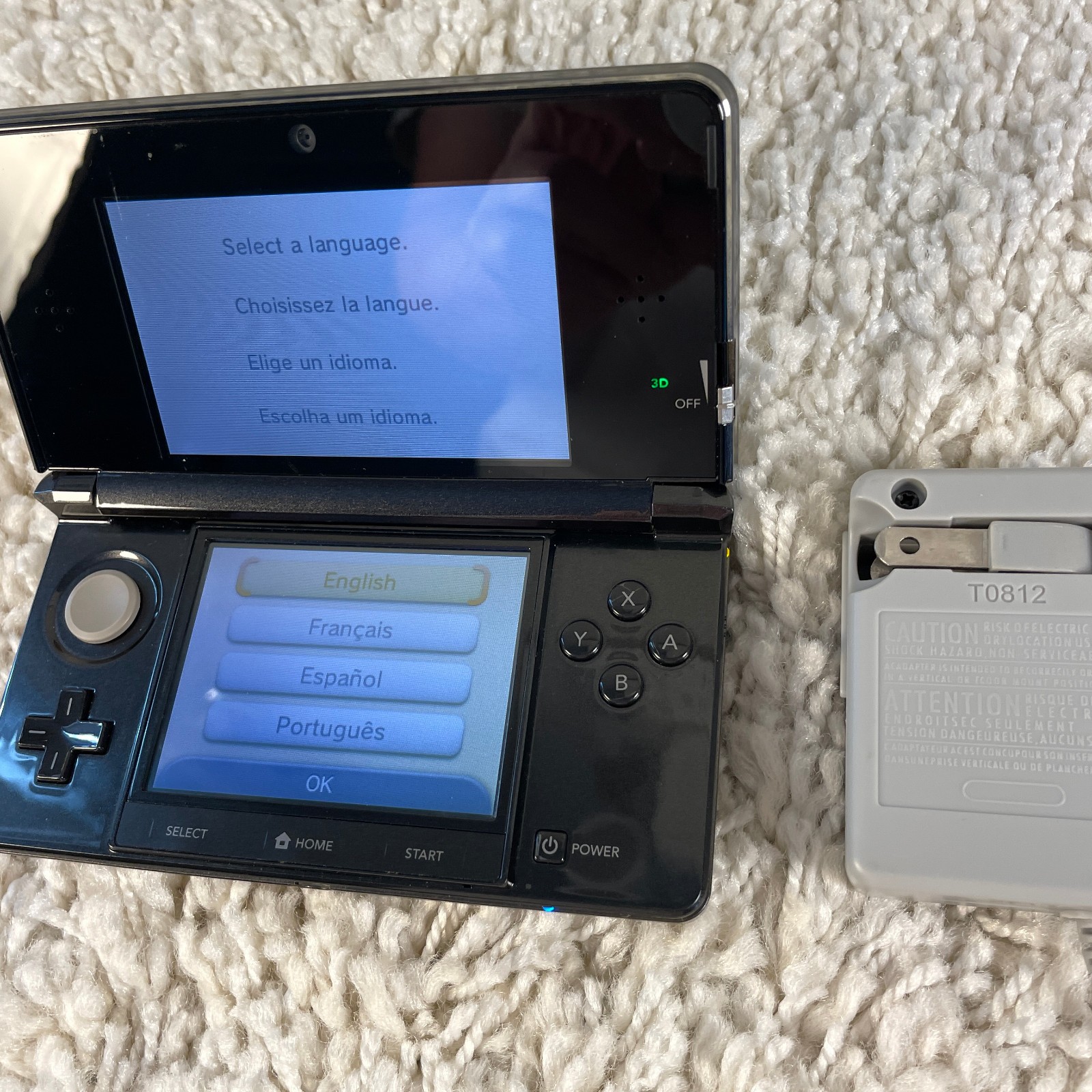 Nintendo 3DS Cosmo Black Handheld Console System CTR-001 Tested