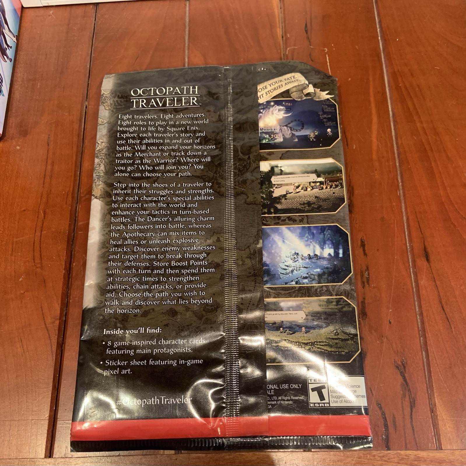Nintendo Octopath Traveler Character Card Set 8 Cards + Sticker Sheet