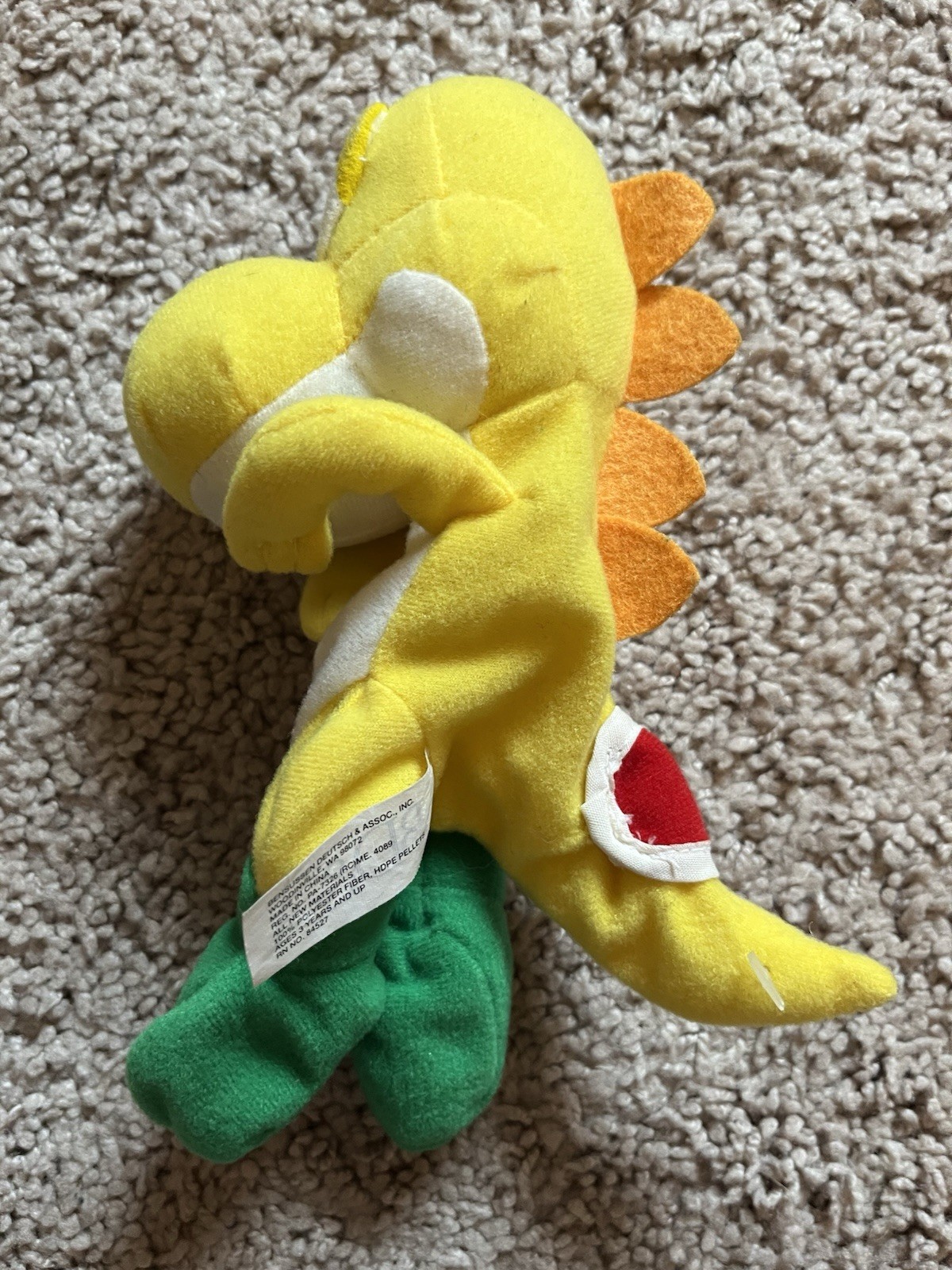 Lot of 4 Yoshi 1997 BD&A Nintendo 64 Plush w/ Tags On 3 Of Them Vintage
