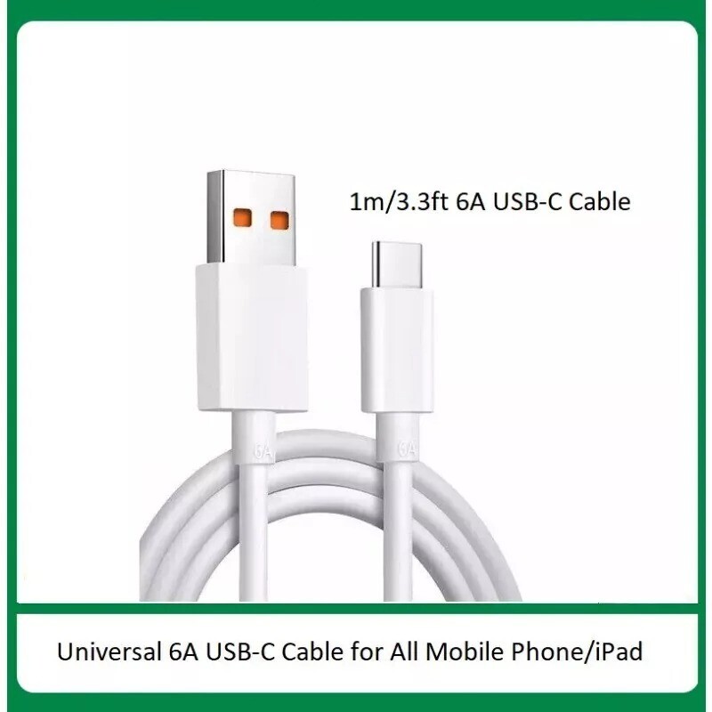 OPPO SUPERVOOC 100W Fast AC Charger + USB Cable for OnePlus Vivo Realme Mobiles