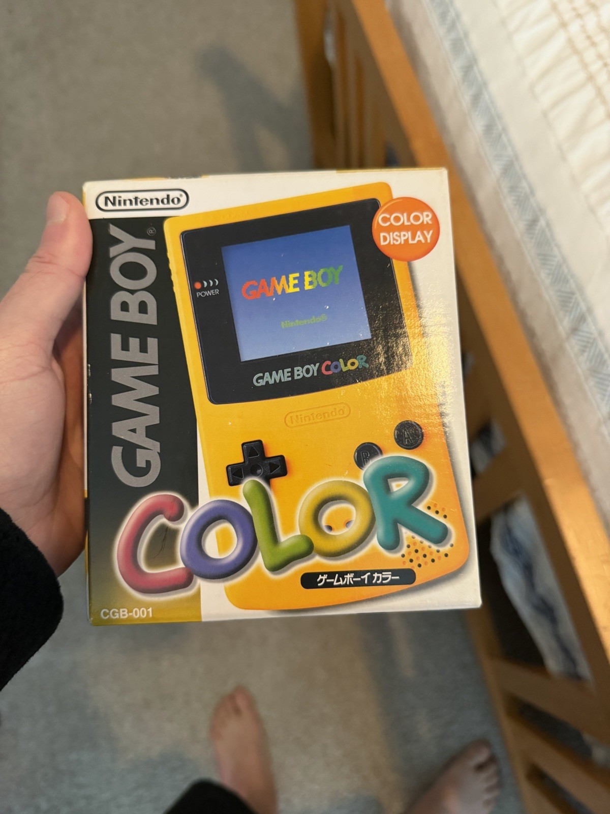 Nintendo Game Boy Color CGB-001 Yellow Handheld Console w/ Box NTSC-J