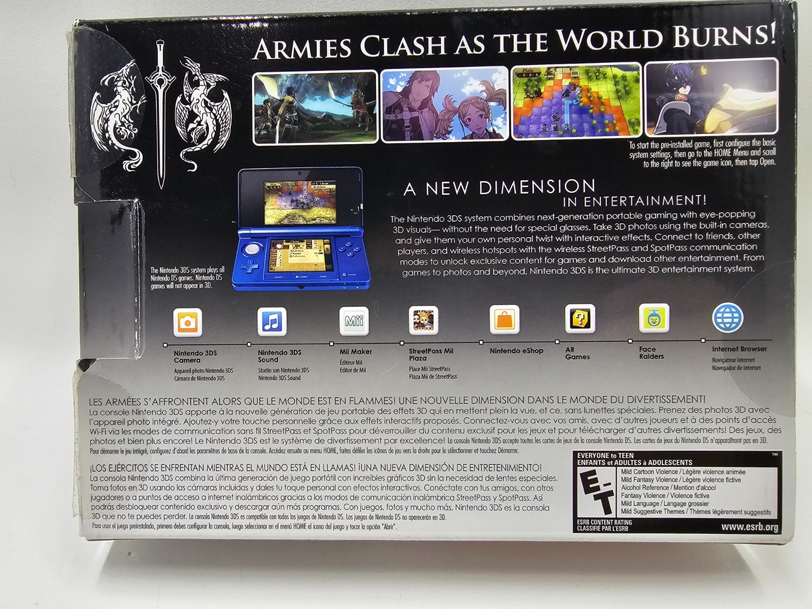 Nintendo 3DS Fire Emblem: Awakening Limited Edition Blue System Complete in box