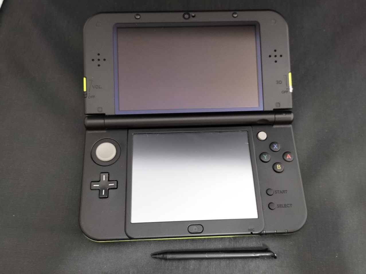 B763 Nintendo new 3DS LL XL console Lime Green x Black Japan w/pen fx