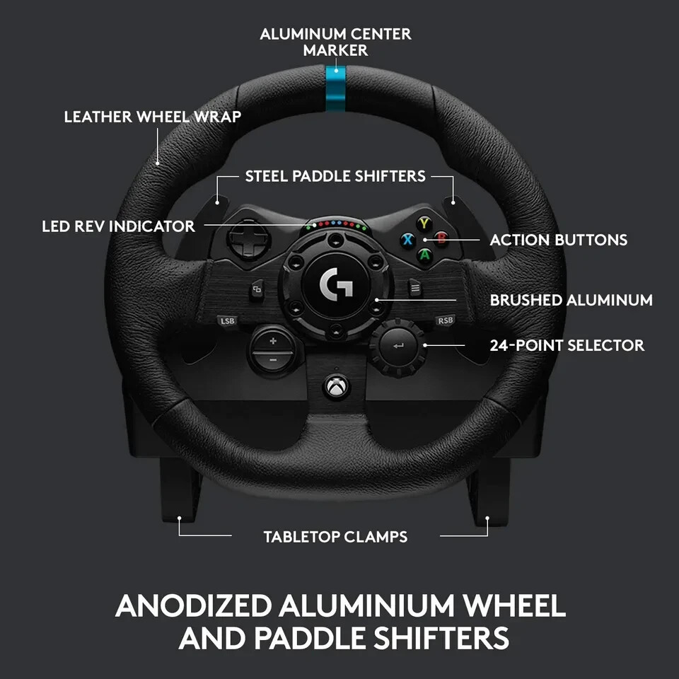 Logitech G923 Racing Wheel & Pedals for Xbox X|S, One, PC