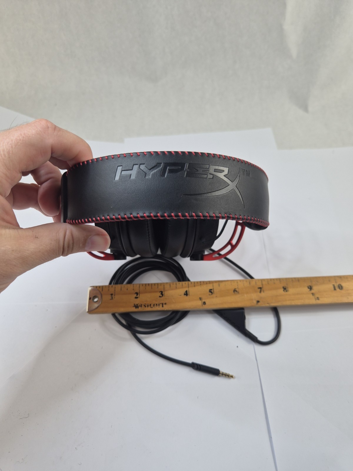 Used Hyper X Cloud 3 Wired Gaming Headset – Black/Red, No Mic