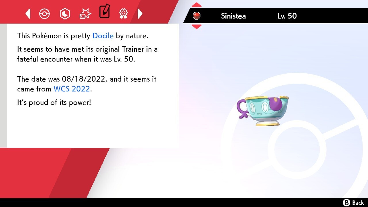 2022 Championship Sinistea Event Untouched | Pokemon Sword & Shield