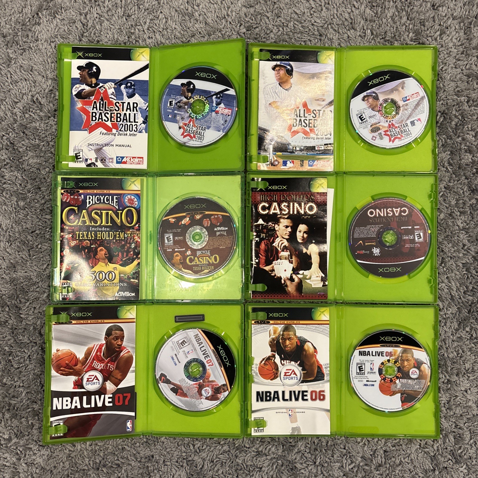Lot of 15 Original XBOX Mixed Game Sports & Casino Bundle – Complete – Untested