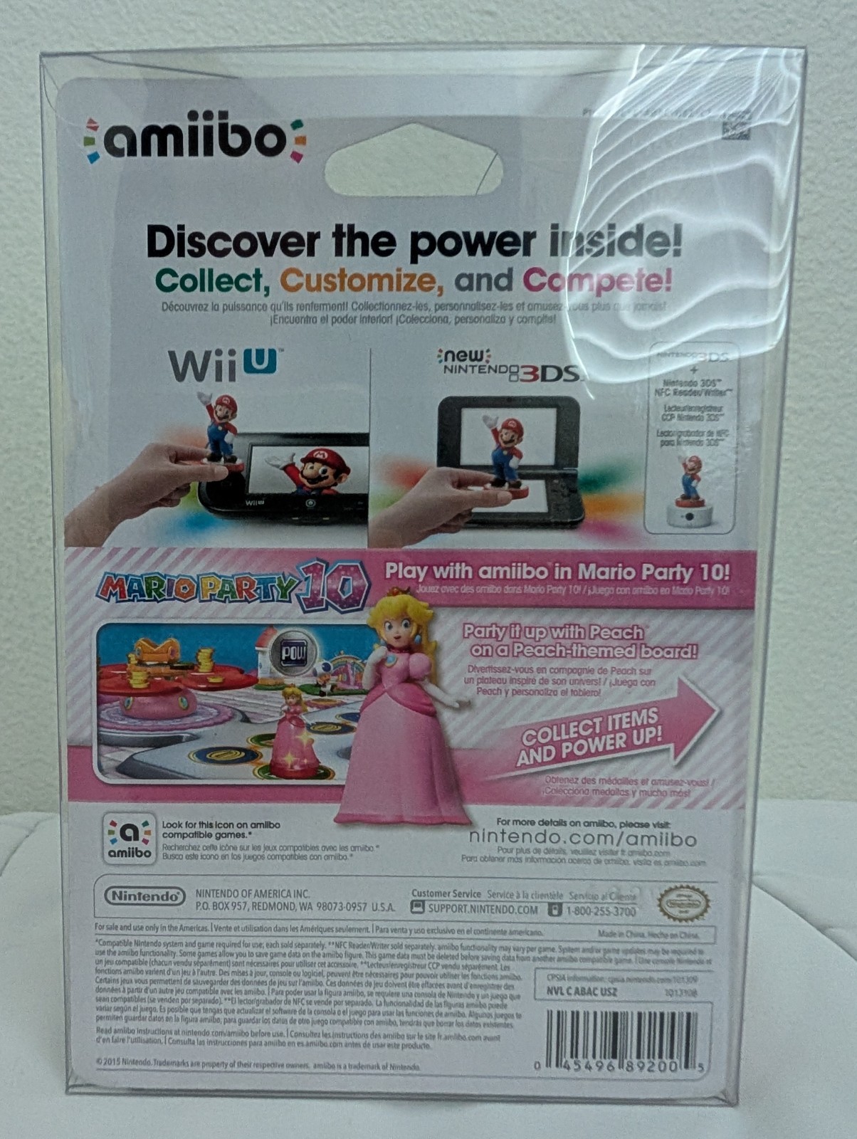 Nintendo Princess Peach Amiibo Super Mario Series (+ Box Protector)