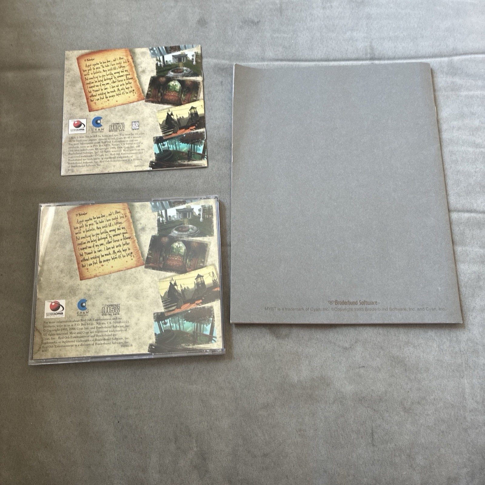 vintage 1996 Myst And Missed Three Exile￼CD-ROM for Windows 3.1 and 95
