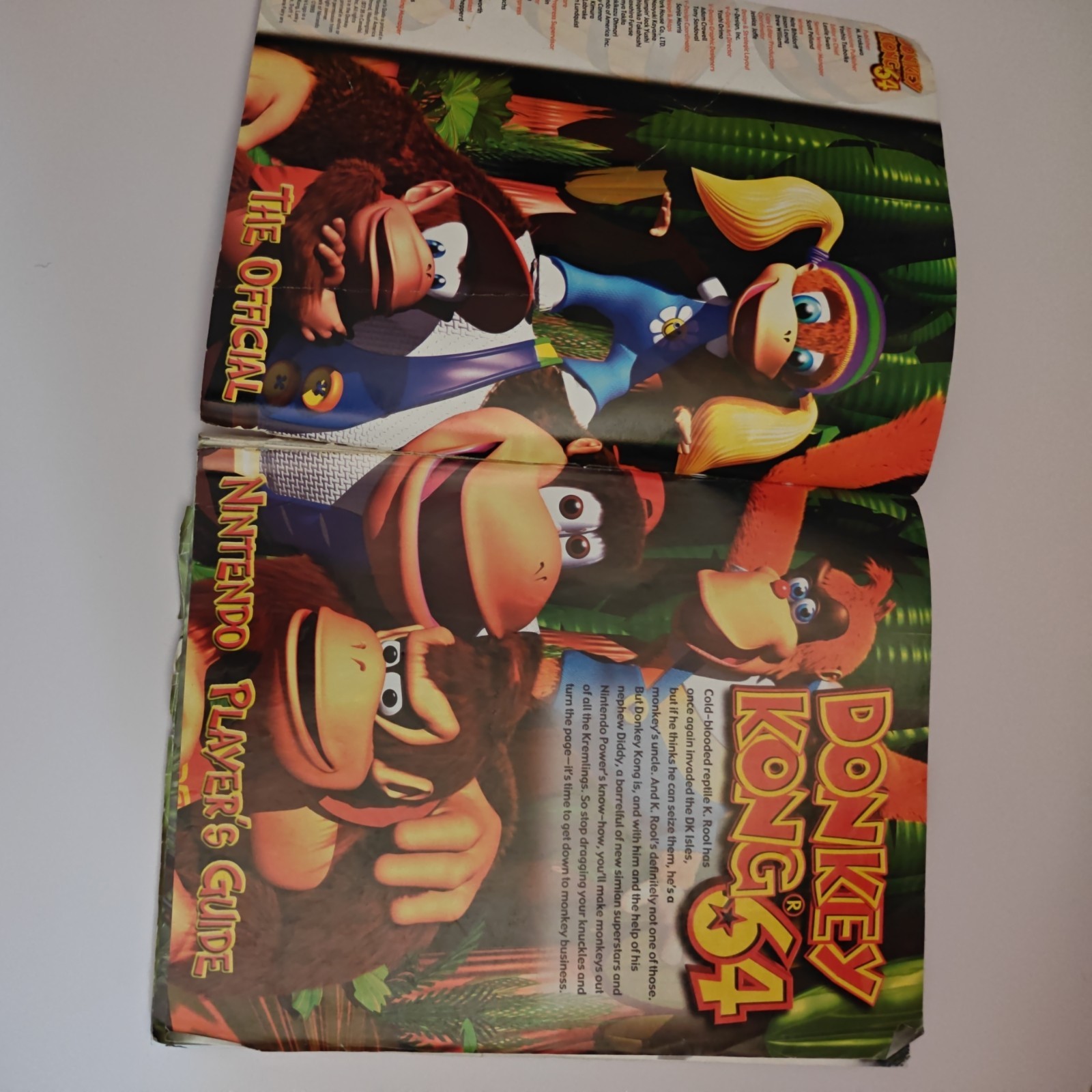 Donkey Kong 64 Nintendo Power Official Player’s Guide N64 w/ Foldout Insert 1999