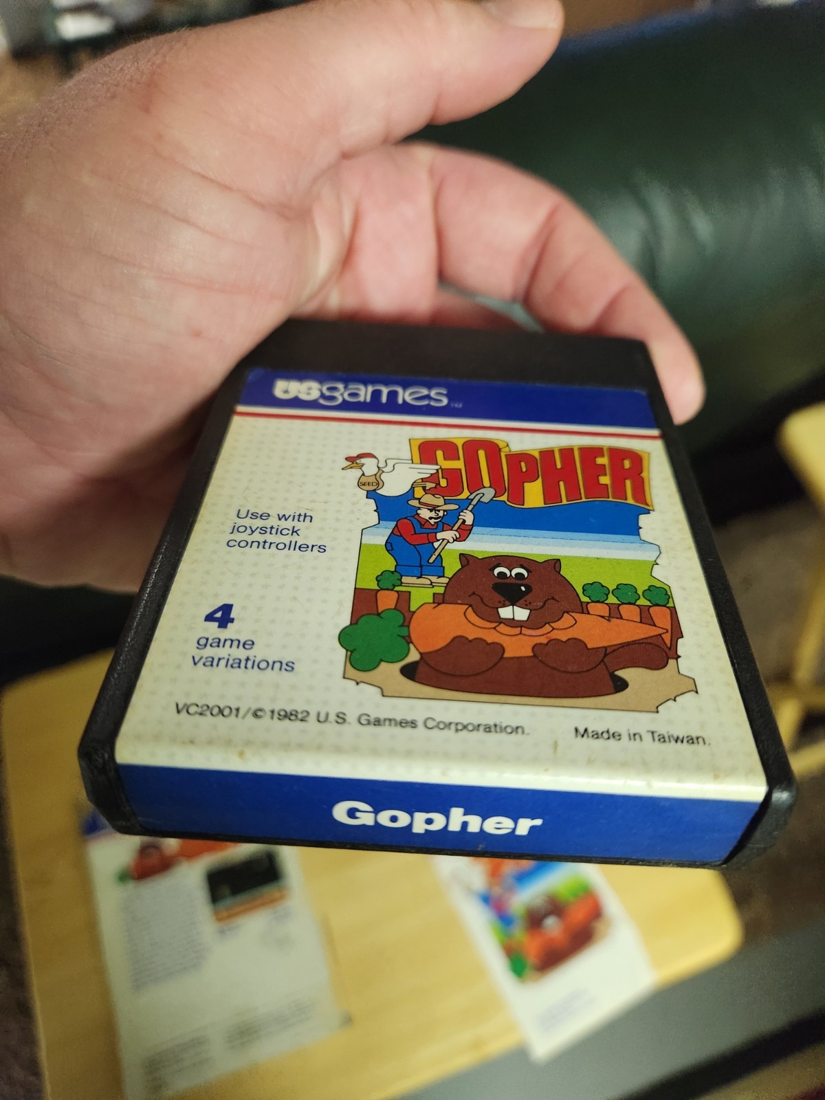 U.S. Games Gopher Atari 2600 Complete w/ Manual Box 1982 Tested