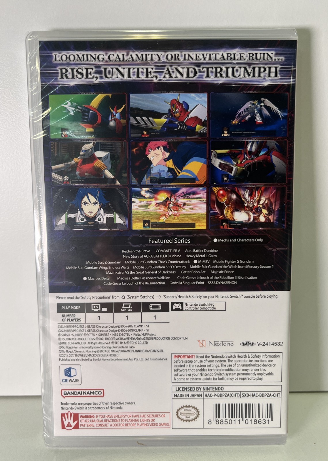 SUPER ROBOT WARS Y SWITCH ASIAN NEW (GAME IN ENGLISH) NTSC-ASIA VERSION NEW