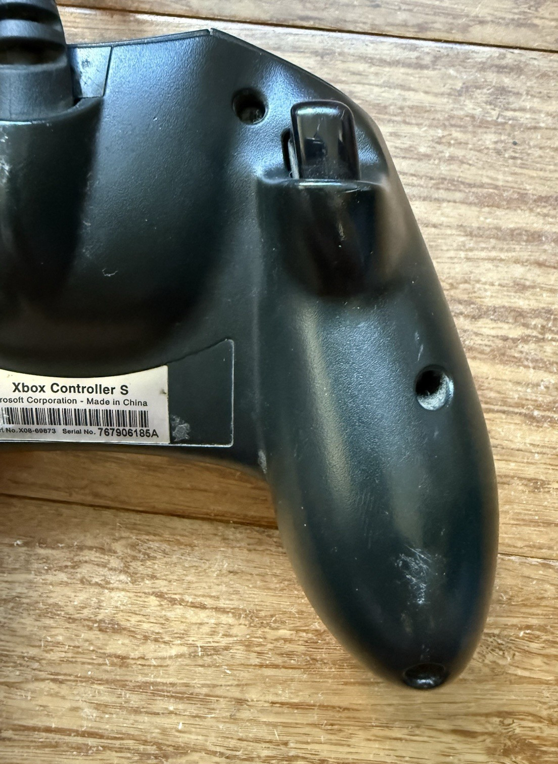Microsoft Xbox Controller S OEM Black X08-69873 • Tested • No Breakaway Cable