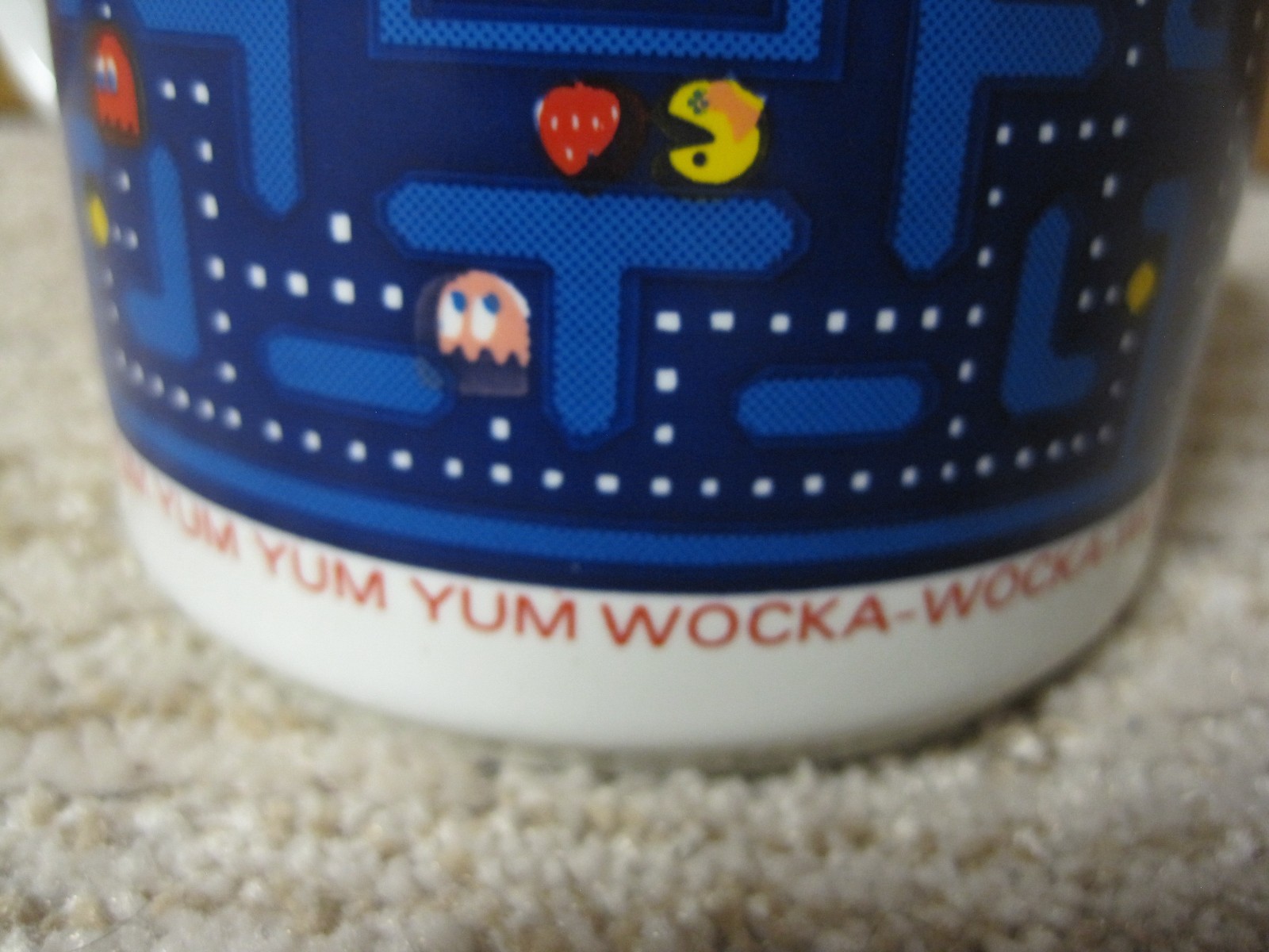 Vintage 1982 Vintage Ms. Pac-Man Milk Ceramic Coffee Mug By Houze NEW OLD STOCK