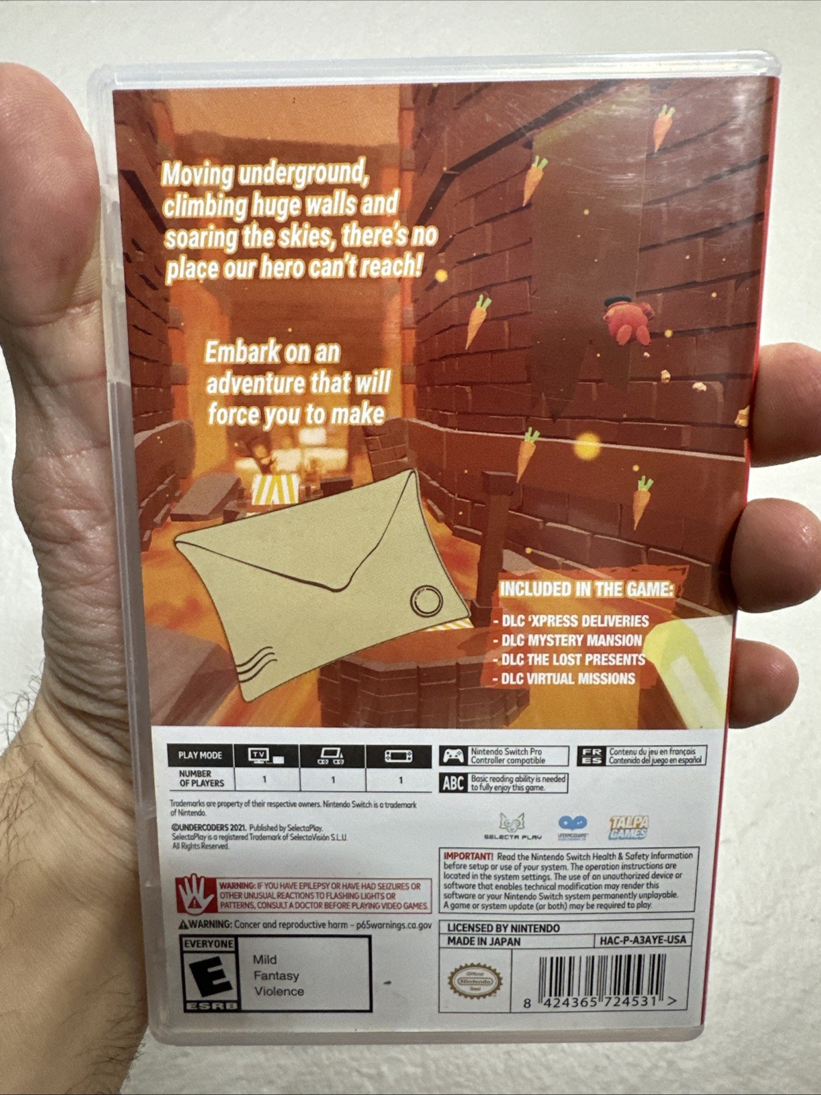 Mail Mole – Nintendo Switch 3D Platformer Game ESRB CIB Complete