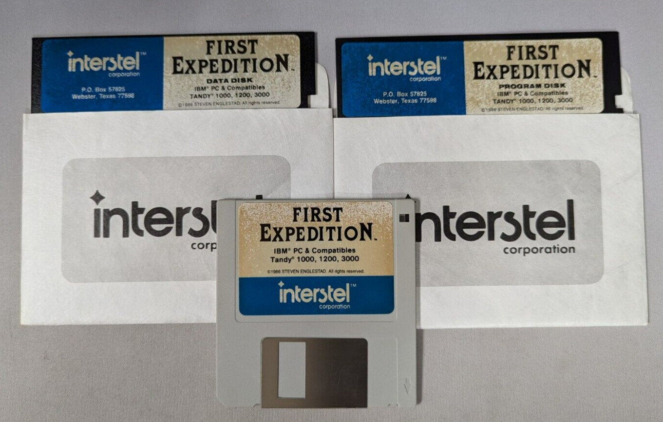 First Expedition IBM PC TANDY Game by Interstel – Vintage Complete RARE